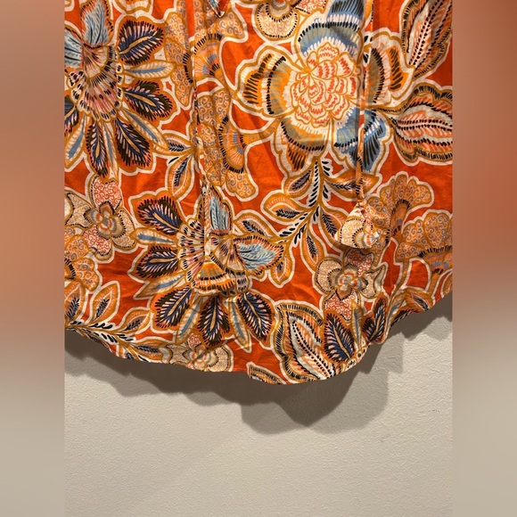 MISA Los Angelas Suparna Top in Tangerine Flora / Size Medium / - Picture 4 of 10
